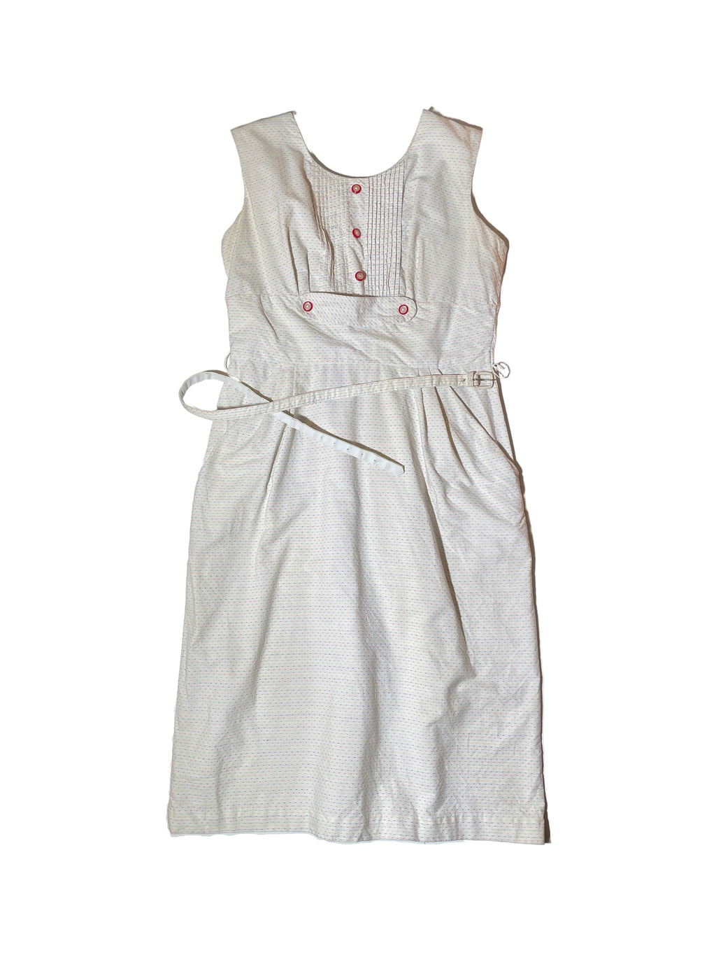 Vintage 1950s dress with pockets and belt
