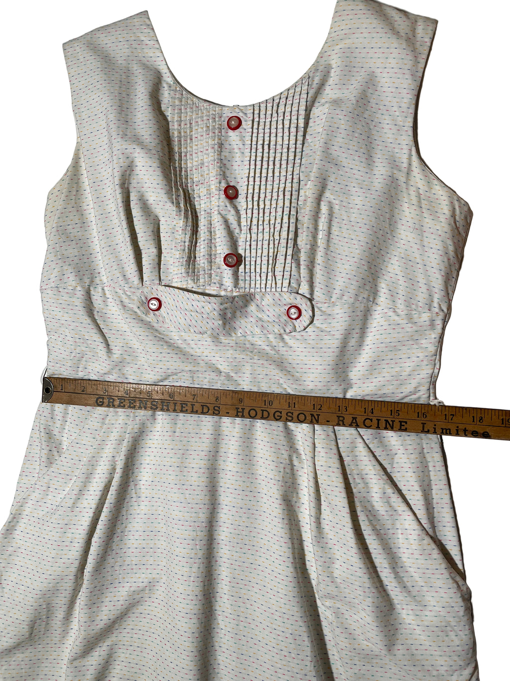 Vintage 1950s dress with pockets and belt