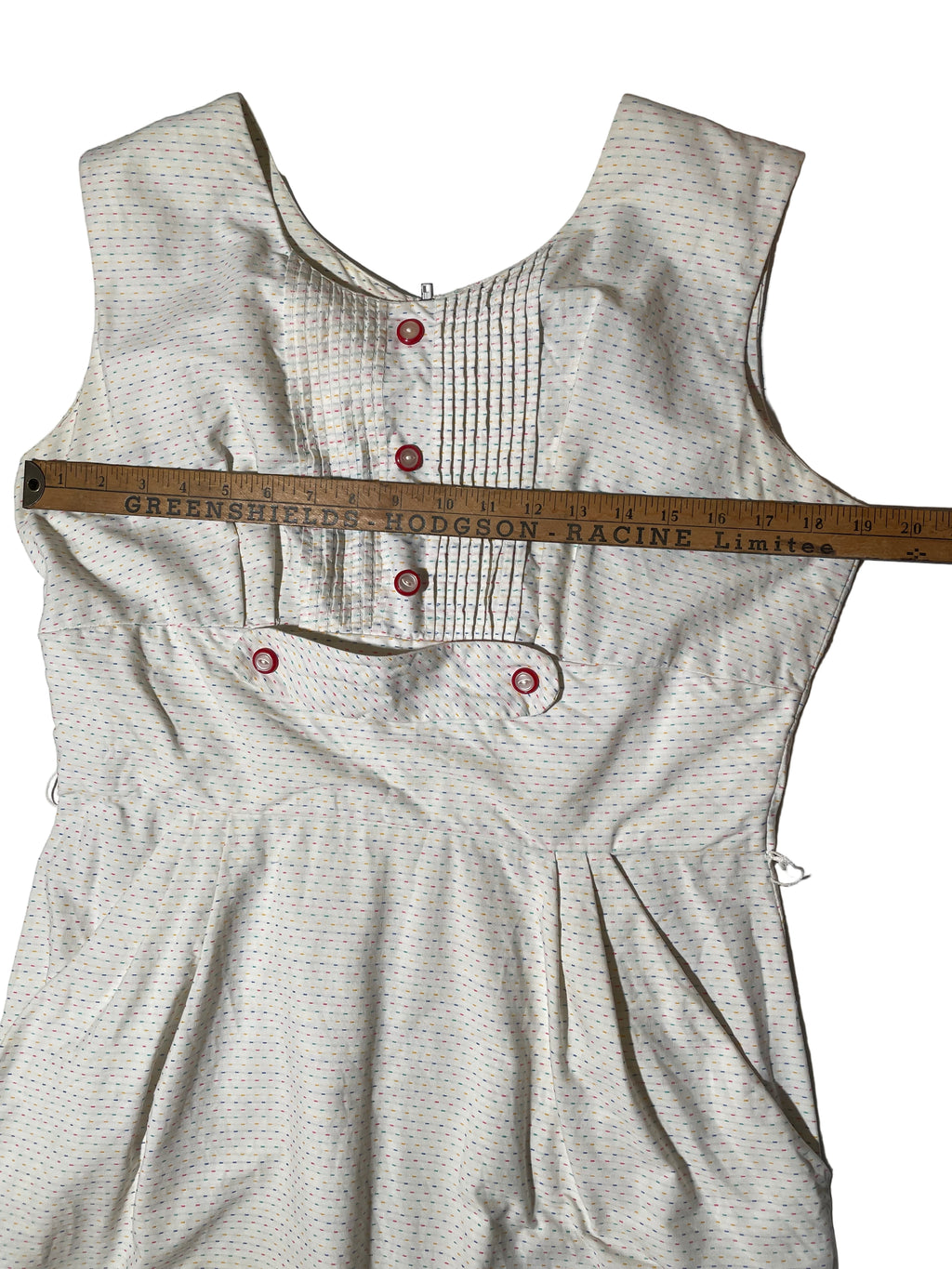 Vintage 1950s dress with pockets and belt