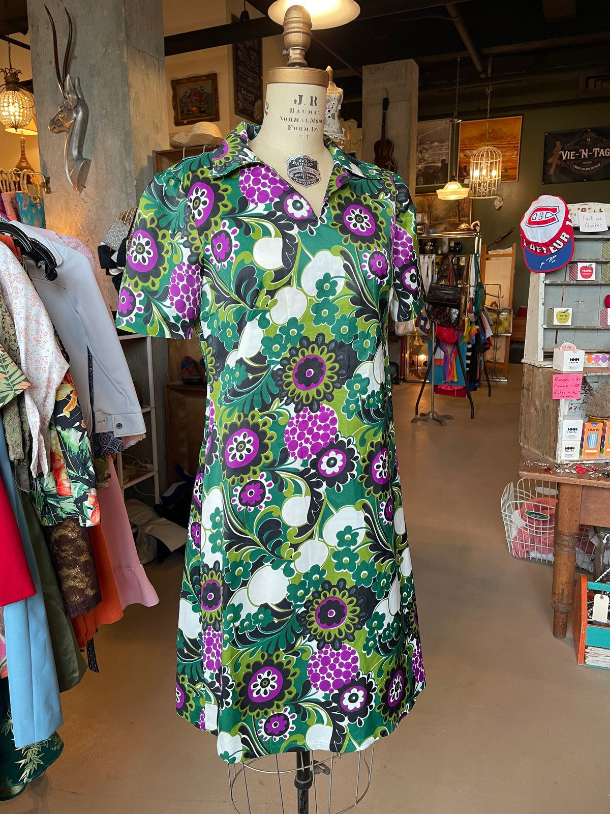 Robe late 60s verte