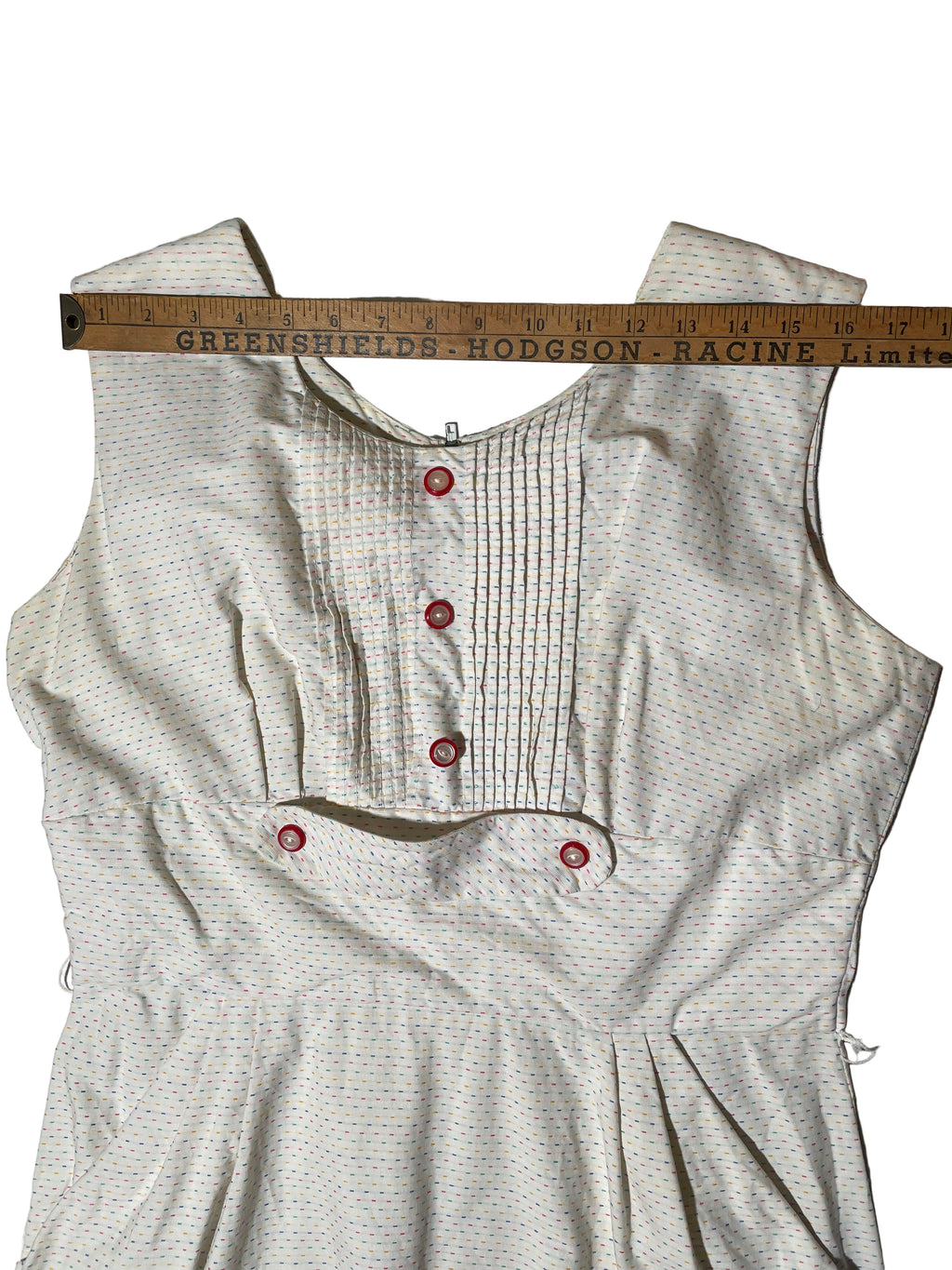 Vintage 1950s dress with pockets and belt