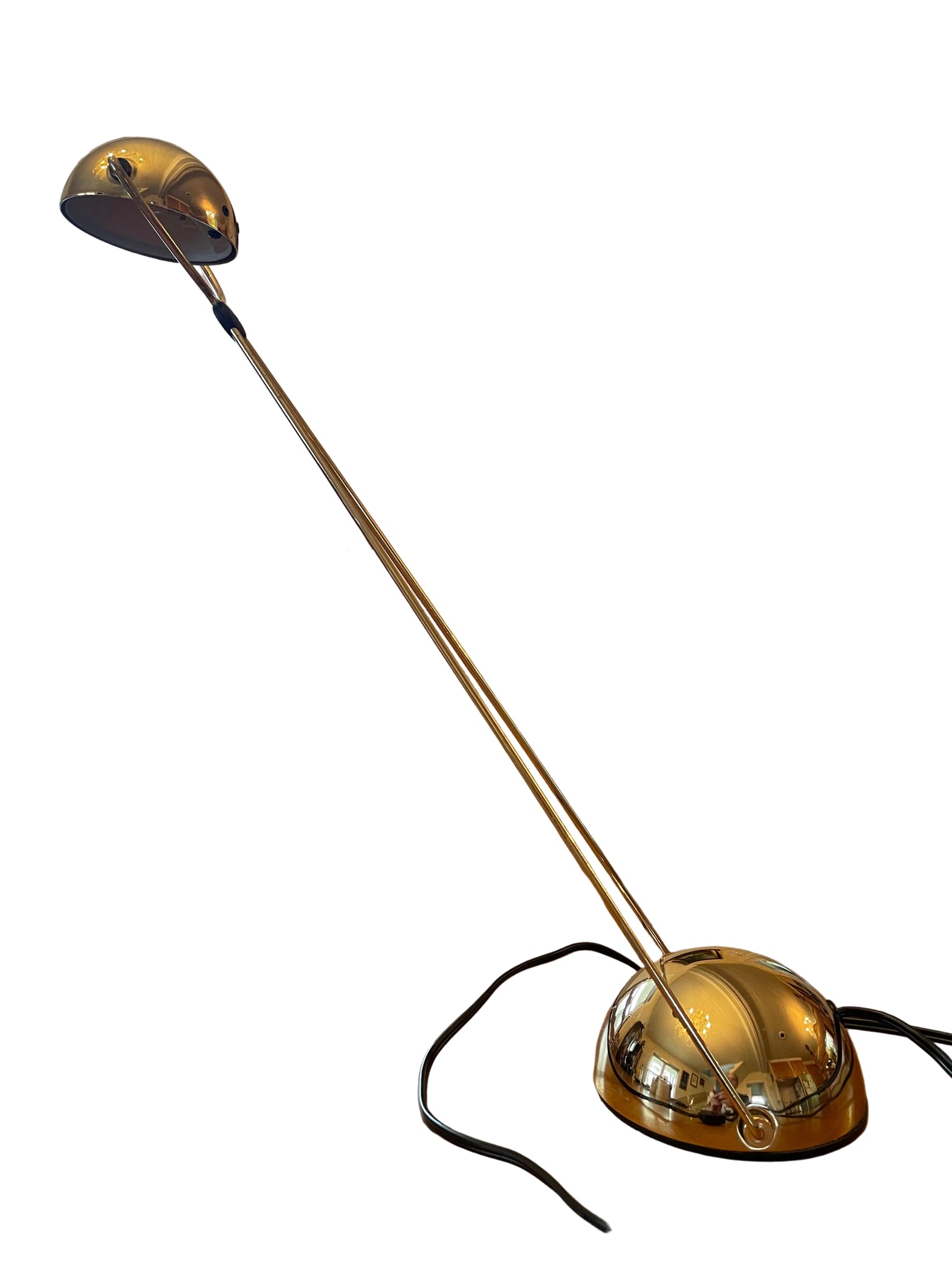 Vintage Italian design post modern Meridiana gold table lamp