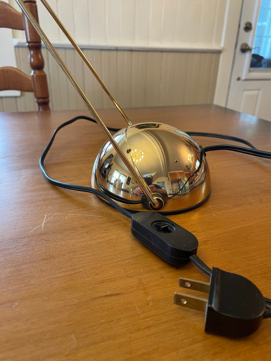 Vintage Italian design post modern Meridiana gold table lamp