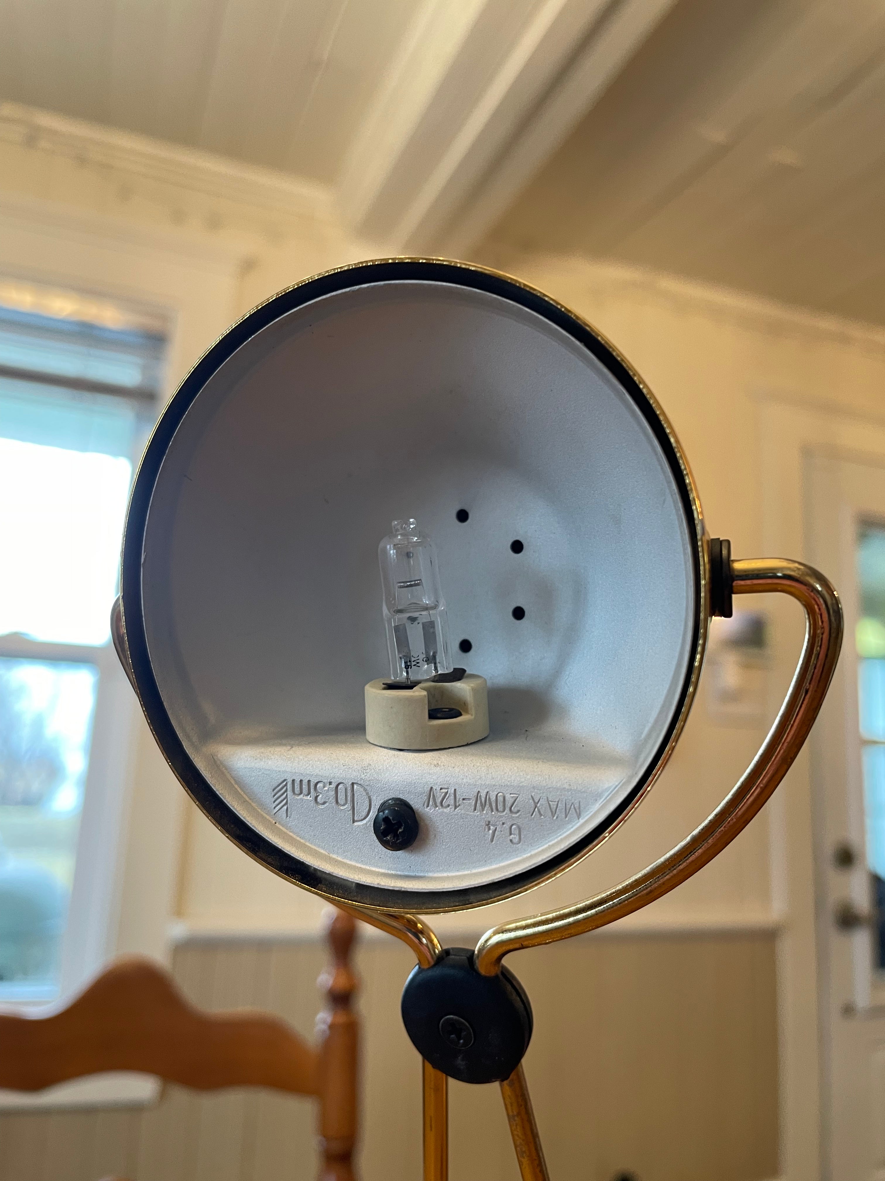 Vintage Italian design post modern Meridiana gold table lamp