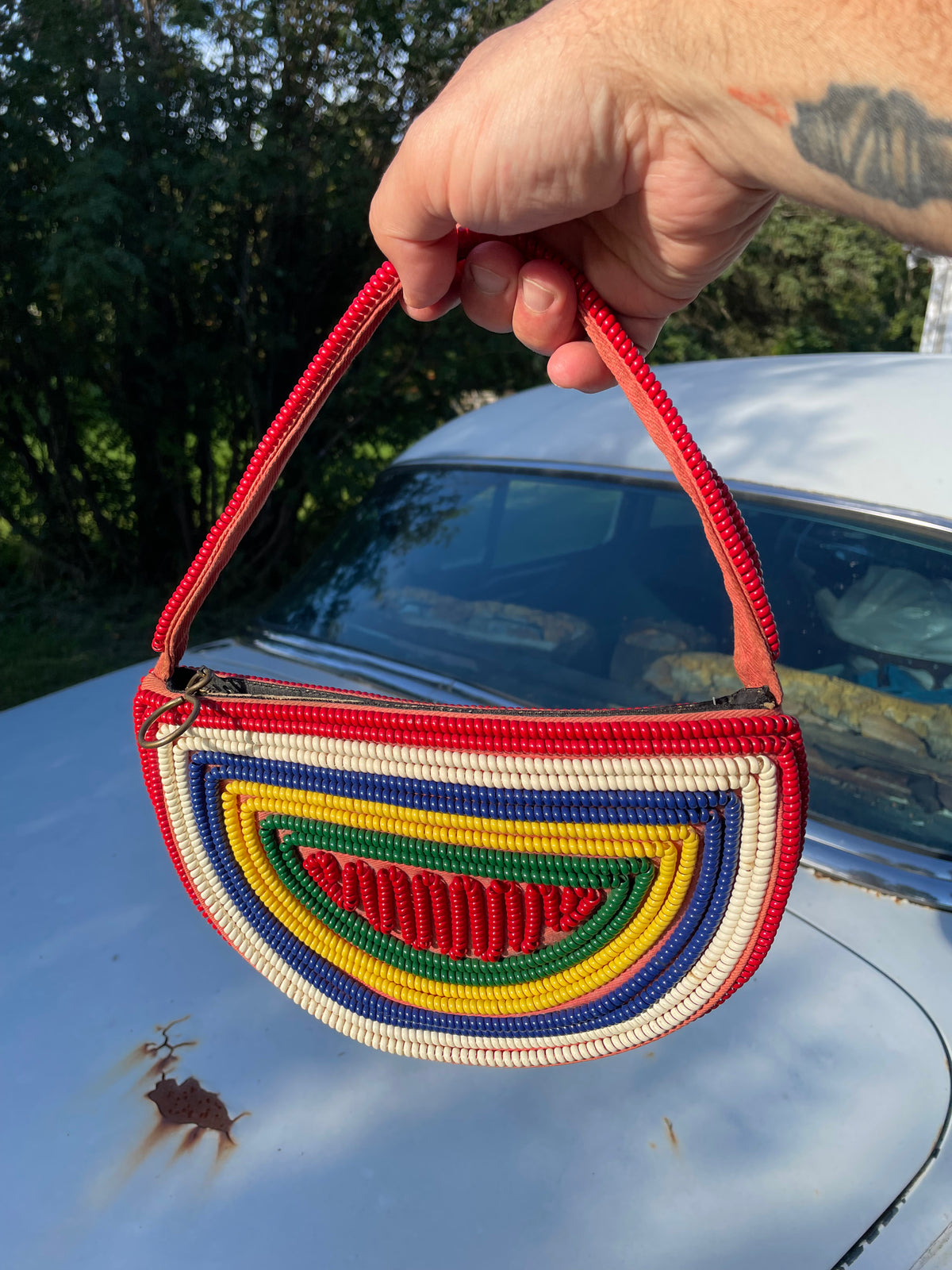 1940s telephone cord purse